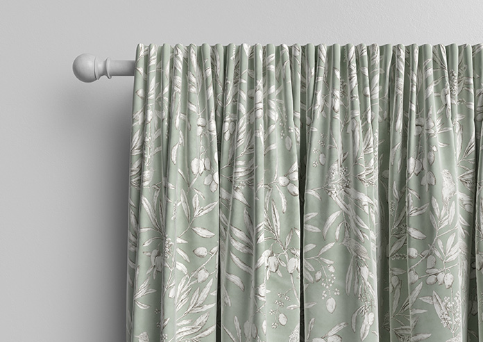 Aviary Velvet, Eucalyptus - Made to Measure Curtain - Image 10
